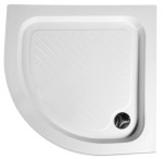 Sprchová samonosná vanička akrylátová, čtvrtkruh 90x90x15cm BTTR90