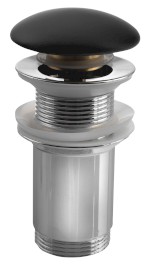 Umyvadlová výpust 5/4“, click-clack, keramická zátka, 10-50mm, černá mat AR901