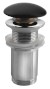Umyvadlová výpust 5/4“, click-clack, keramická zátka, 10-50mm, černá mat AR901