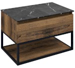 SKARA umyvadlová skříňka 80x50x45cm, černá mat/dub collingwood CG008-1919