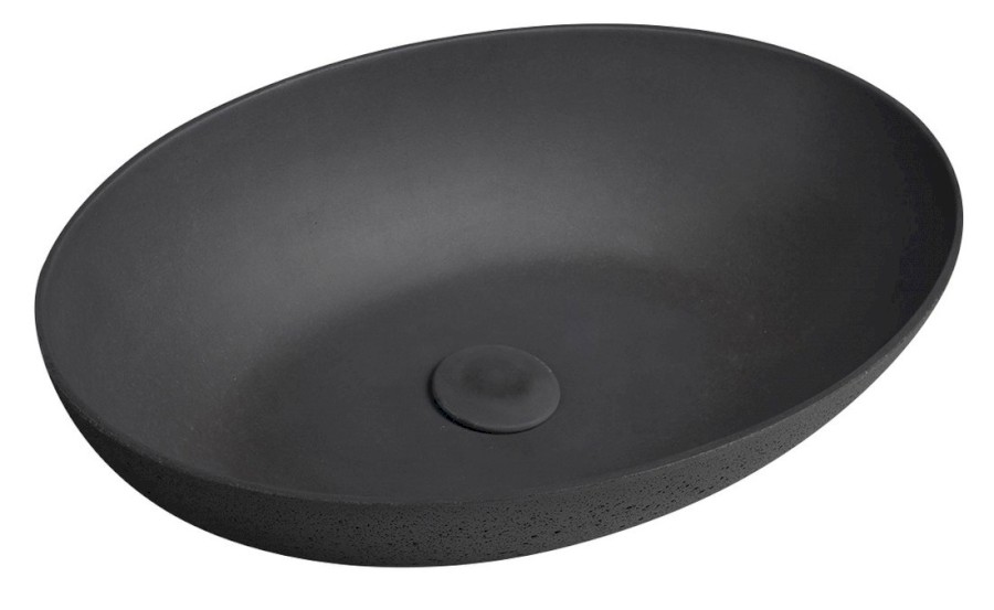 FG216 (55111) FORMIGO betonové umyvadlo na desku, 60x40cm, antracit mat FG216