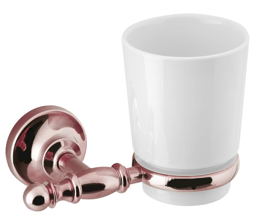 PE1097 (29015) PERLA sklenka, keramika, růžové zlato PE1097