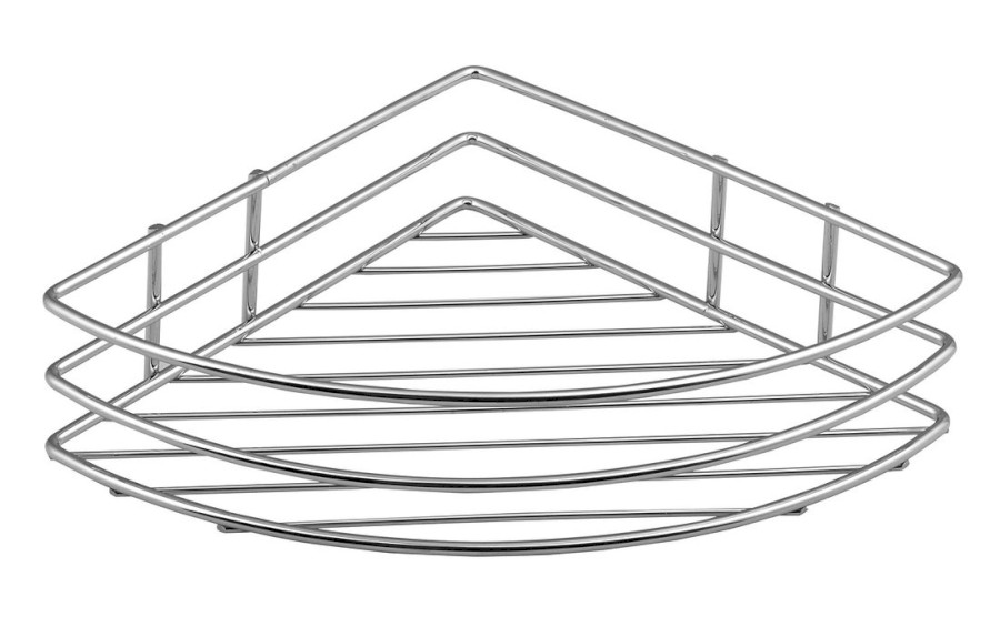 CHROM LINE drátěná rohová police jednoduchá, chrom 37005