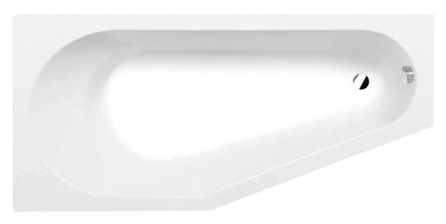 90111.11 (52559) TIGRA L asymetrická vana 170x80x46cm, bílá mat 90111.11