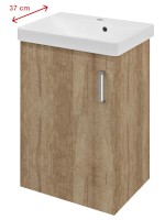 THEIA umyvadlová skříňka 50,9x70x35cm, 1xdvířka, levá, dub alabama TH057-2222