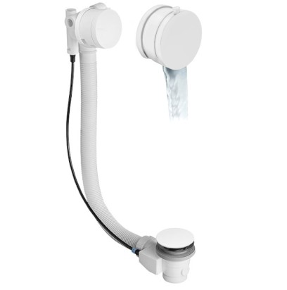 Vanová souprava s napouštěním, bovden, délka 775mm, zátka 72mm, bílá 71685W