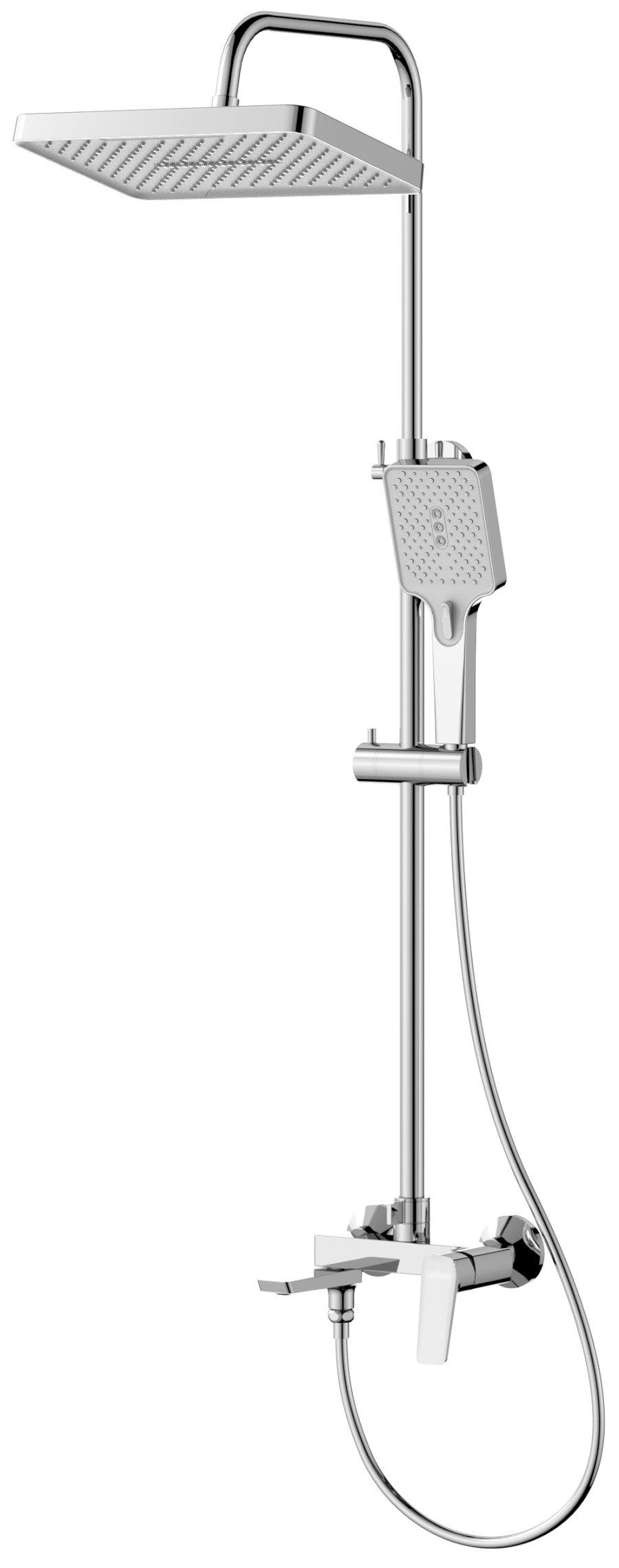 FY690 (60723) FLERY sprchový sloup s pákovou baterií, otočné ramínko, chrom FY690