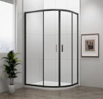 EL2715B (55482) EASY BLACK čtvrtkruhová sprchová zástěna 1200x900mm, L/R, čiré sklo EL2715B