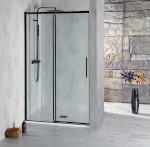 ALTIS BLACK posuvné dveře 1270-1310mm, výška 2000mm, čiré sklo AL4012B