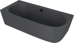 SUSSI L rohová stojící vana litý mramor 160x70x49,5cm, antracit mat 90191L.51