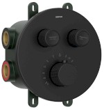 RP032B (53122) SMART SELECT podomítková sprchová termostatická baterie, box, 2 výstupy, černá mat RP032B