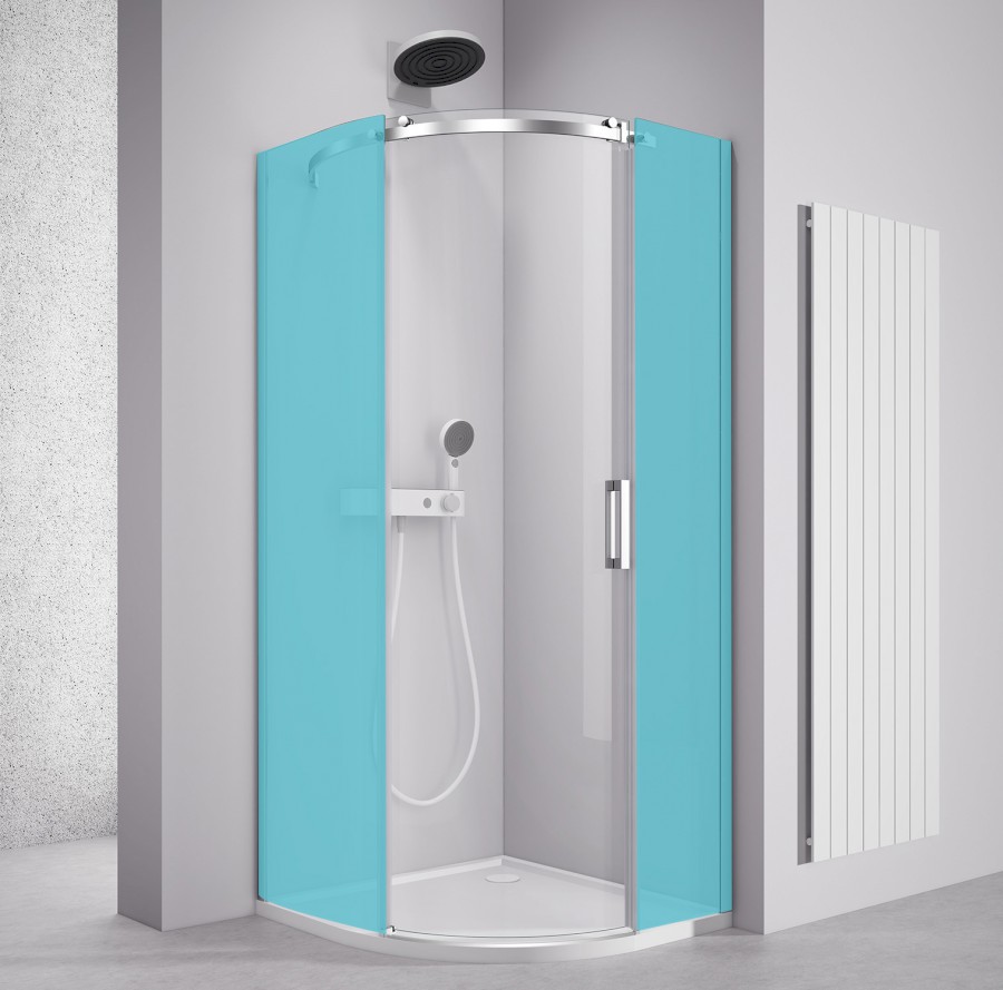 TL2690AL (59360) THRON KOMPONENT čtvrtkruhová sprchová zástěna 900x900mm, čiré sklo, levá TL2690AL