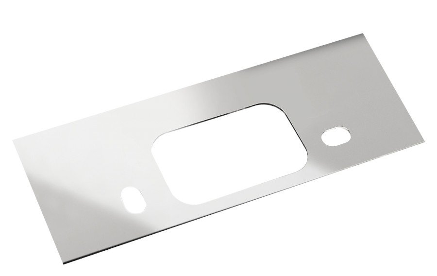 Krycí destička k SLIM hlavovým sprchám ze zdi, 240x110mm, nerez lesk MS136