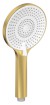Ruční masážní sprcha, 3 režimy sprchování, silikon trysky, průměr 120mm, ABS/zlato mat SK879GB