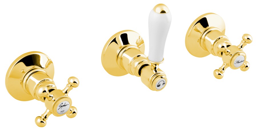 SET305-105 (32587) ANTEA podomítková sprchová baterie, 2 výstupy, zlato SET305-105
