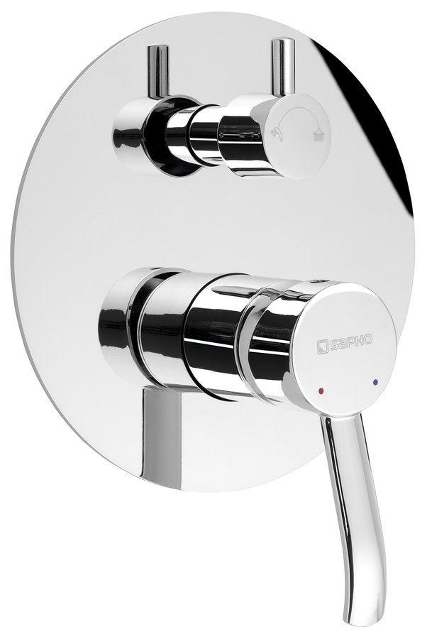 LUKA podomítková sprchová baterie, 2 výstupy, otočný přepínač, chrom LK43