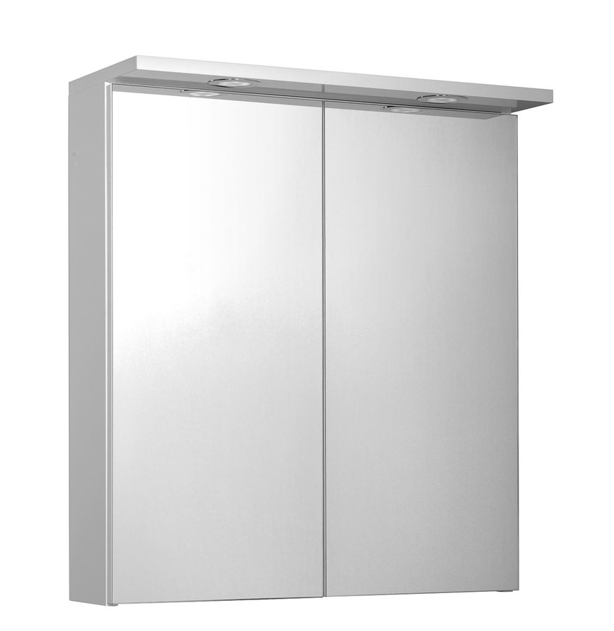 KAWA galerka s LED osvětlením 60x70x25,5cm, bílá WGL60