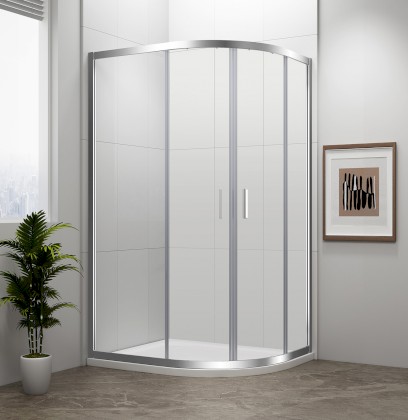 EASY čtvrtkruhová sprchová zástěna 900x800mm, L/R, čiré sklo EL2815