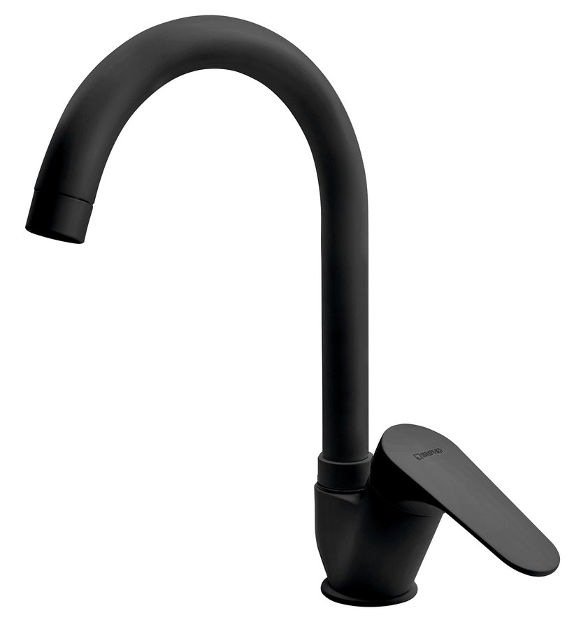 CORNELI stojánková dřezová baterie, černá mat CE60/15