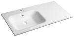 AC101L (52704) ARECA umyvadlo, litý mramor, 101x51,5cm, levé, bílá AC101L