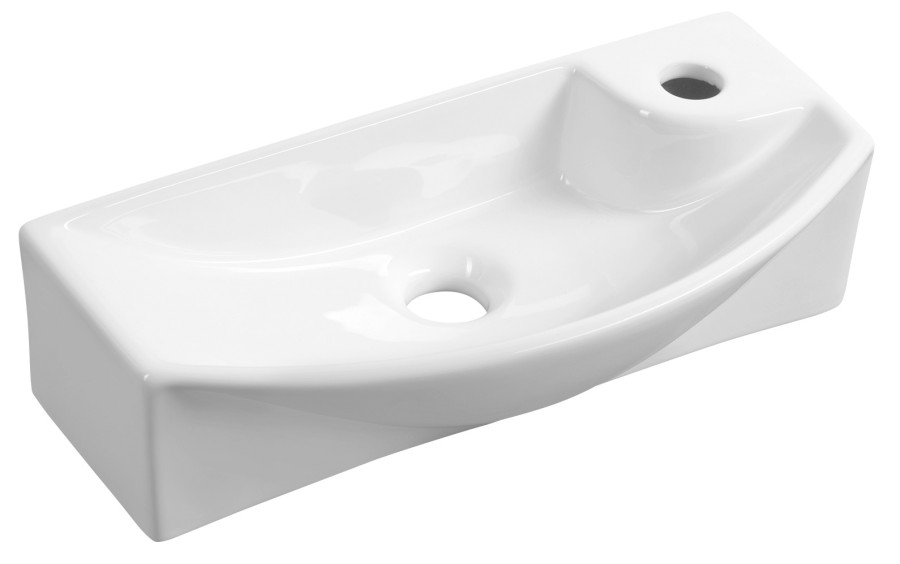 AR458 (59701) CARLON keramické umývátko, 45x23cm, otvor pro baterii vpravo, bílá AR458