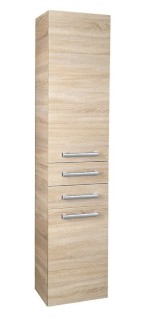 VEGA skříňka vysoká s košem, 40x184x31cm, dub platin VG980