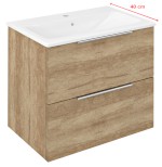 CIRASA umyvadlová skříňka 58x54x39cm, dub alabama CR592-2222