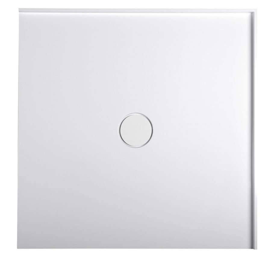 MIRAI sprchová vanička z litého mramoru, čtverec 80x80x1,8cm, bílá 73182