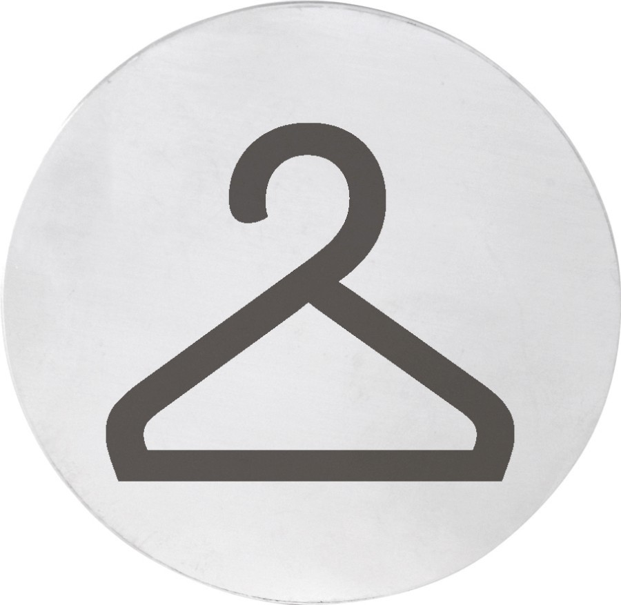 XP125 (59317) Cedule šatna, Ø 75mm, nerez mat XP125