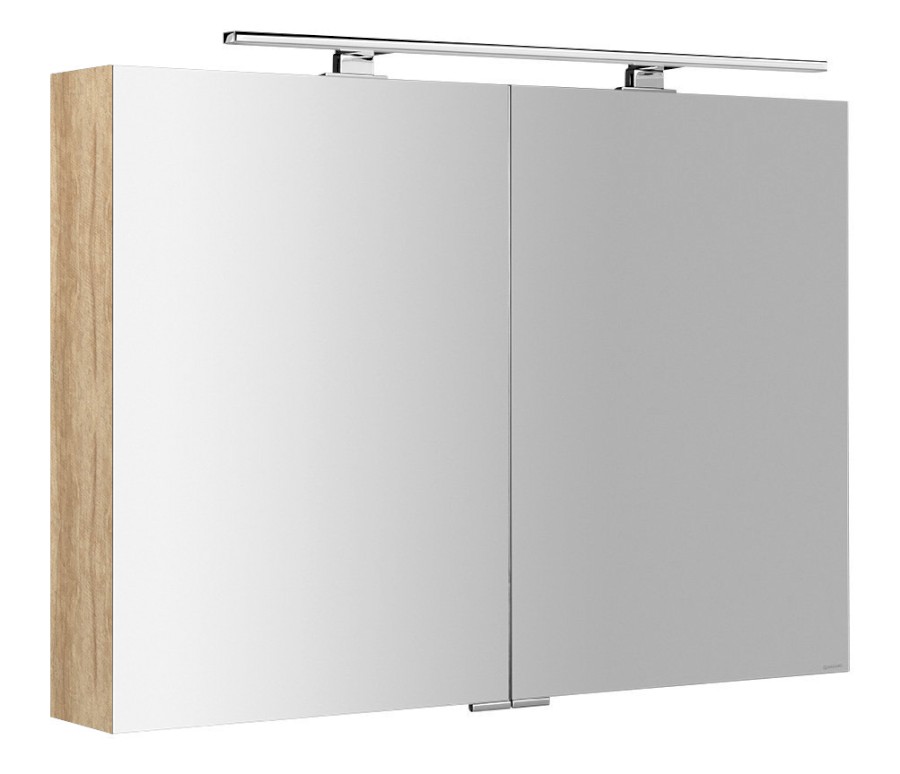 MIRRÓ galerka s LED osvětlením, 100x70x16cm, dub alabama MC100-0022