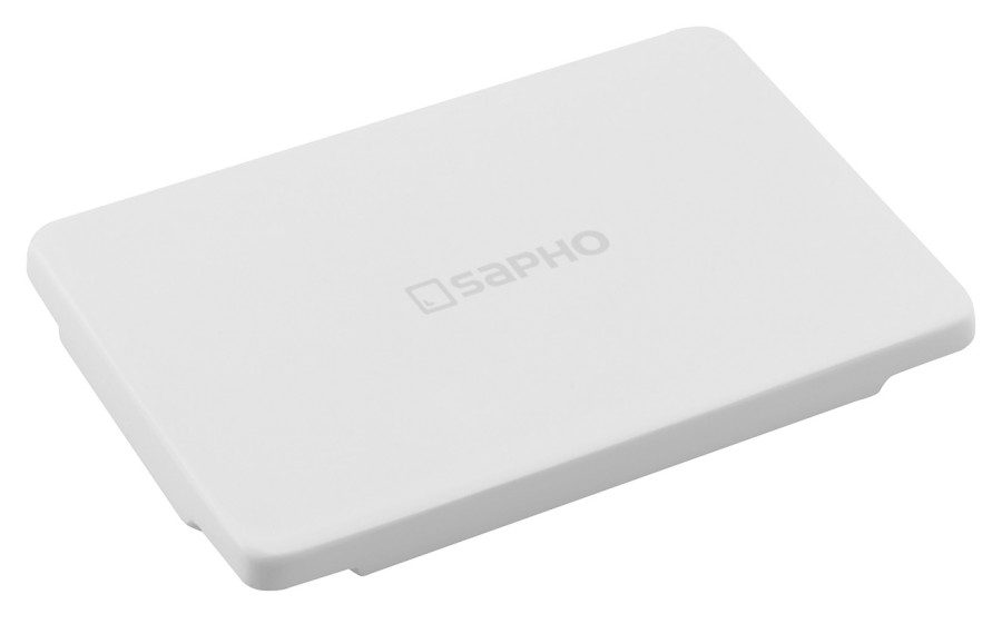 GU999 (47582) GODIVA kryt odpadu, litý mramor, 11x7cm, bílá GU999