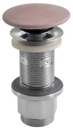 Umyvadlová výpust 5/4“, click-clack, betonová zátka, 10-80mm, růžová mat FG921