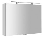 MIRRÓ galerka s LED osvětlením, 100x70x16cm, bílá MC100-0030