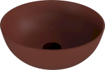 BANERA ROUND umyvadlo na desku, litý mramor, průměr 39cm, hnědá mat 14337.71