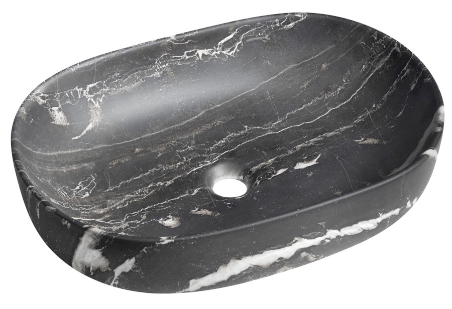 CA590CM (58540) CALEO keramické umyvadlo na desku, 60x42cm, carnico mramor CA590CM