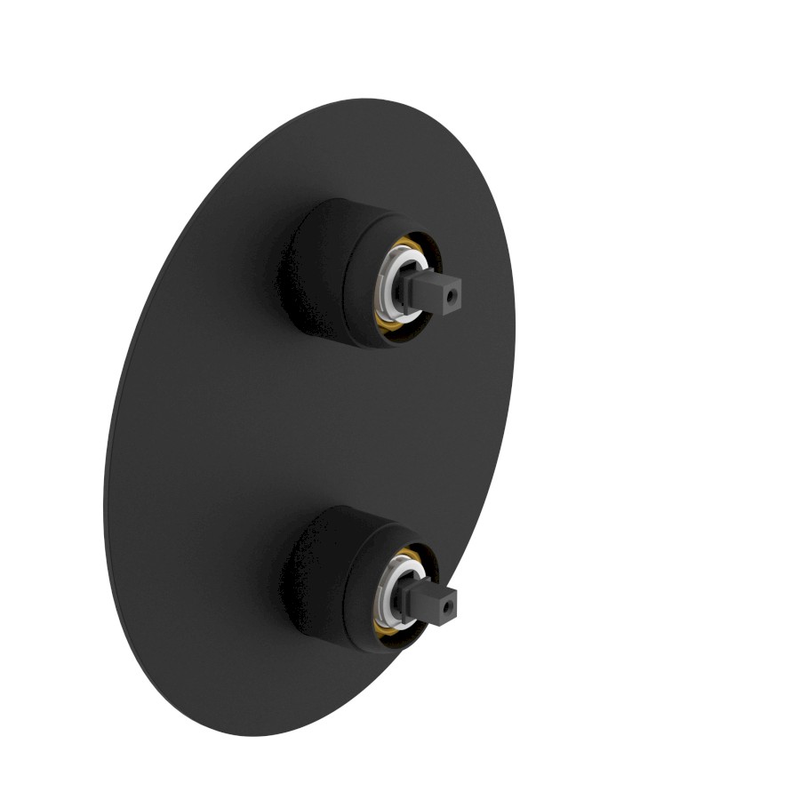 UT043B-1 (57415) ULTRAMIX tělo podomítkové sprchové baterie, 2 výstupy, otočný přepínač, černá mat UT043B-1