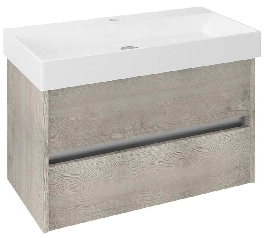 NIRONA umyvadlová skříňka 82x51,5x43 cm, dub Mocca NR085-1212