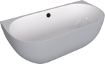 PAGODA nástěnná vana litý mramor 170x85x58cm, bílá/šedá mat 72976.32