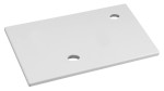 MINOR deska pod umývátko 40x22,5cm, baterie vpravo, litý mramor, bílá MR405