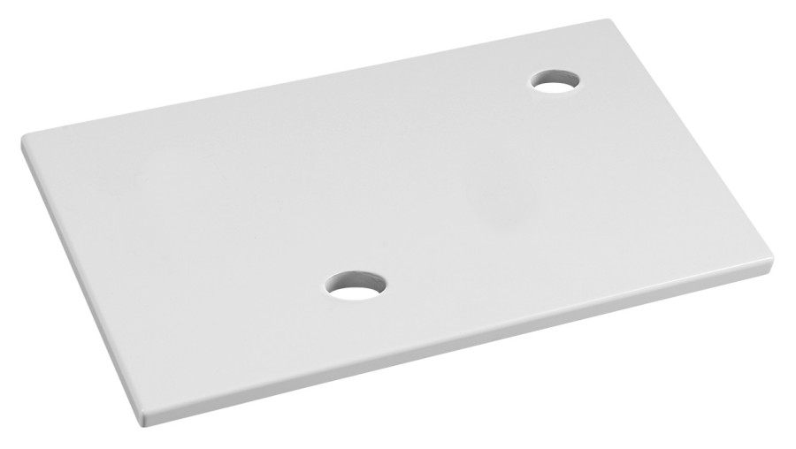 MINOR deska pod umývátko 40x22,5cm, baterie vpravo, litý mramor, bílá MR405
