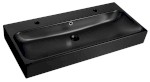 TU0222B (51218) TORIDI keramické dvojumyvadlo 101x46,5cm, černá mat TU0222B