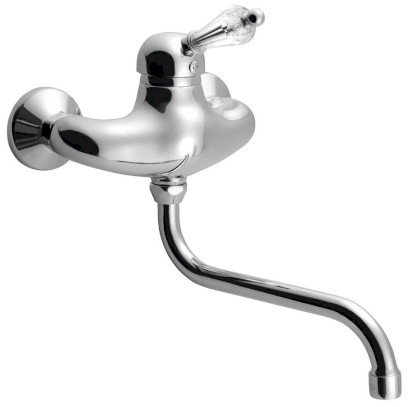 KIRKÉ CRYSTAL nástěnná baterie, páčka krystal, chrom KI15KC