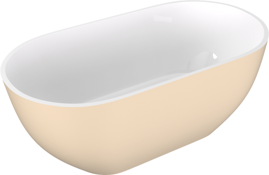 71842.82 (57559) REDUTA volně stojící vana litý mramor 171x81x58cm, bílá/béžová mat 71842.82