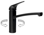 LISON stojánková dřezová baterie, černá mat MJ125B