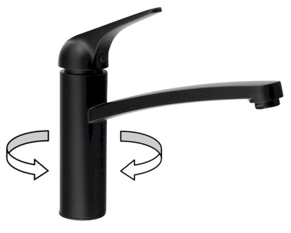 LISON stojánková dřezová baterie, černá mat MJ125B