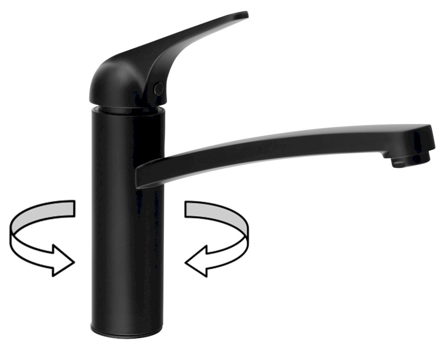 LISON stojánková dřezová baterie, černá mat MJ125B