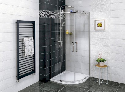 DRAGON čtvrtkruhová zástěna 900x900 mm, sklo čiré GD4490