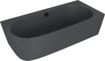 SUSSI R rohová stojící vana litý mramor 160x70x49,5cm, antracit mat 90191R.51