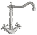 3128 (34779) ANTEA stojánková dřezová baterie s retro hubicí, nikl 3128