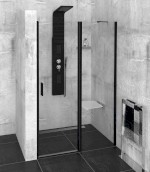 ZOOM BLACK sprchové dveře 1200mm, čiré sklo ZL1312B